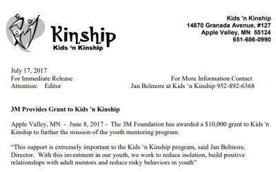 3M Provides Grant to Kids ‘n Kinship